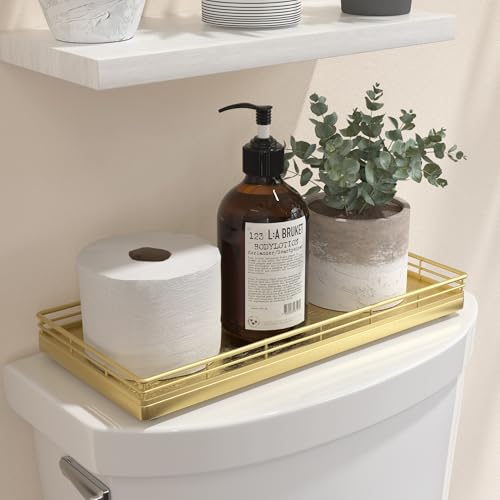 Oak Bathroom Toilet Tank Tray