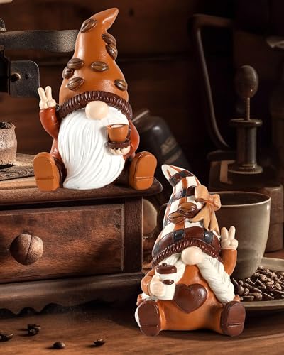 Maillard Coffee Gnomes Figurines Set (2 Count)