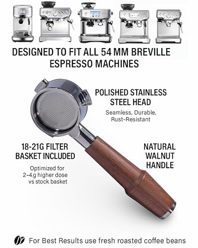 Bottomless Portafilter 54mm for Breville With 18
