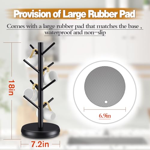 Rotating Bamboo Mug Tree