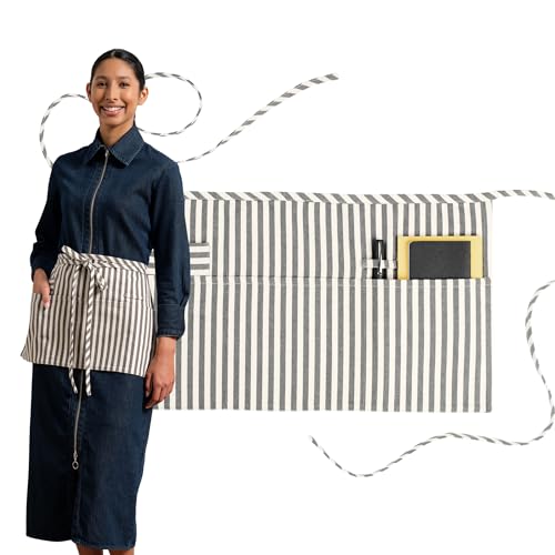 Chef Waist Aprons for Women with Pockets
