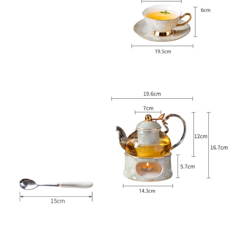British Ceramic Afternoon Tea Cups Fruit Teapot with Filter Gift Box Flower Set