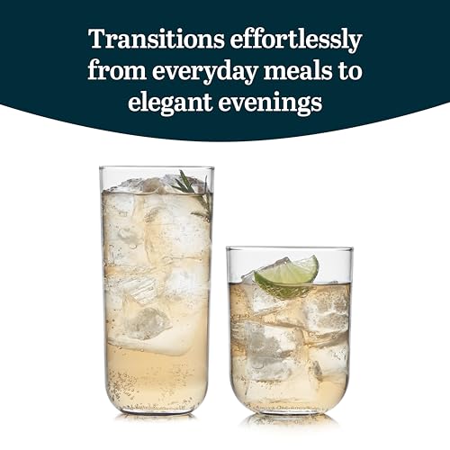Polaris Axis Tumbler & Rocks Drinking Glasses Set of 16