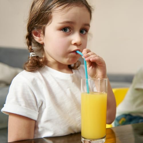 300pcs 10.3 Inches Disposable Flexible Bendy Drinking Straws Plastic Straws (300 Count)