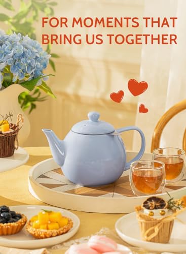 Teapot Porcelain Tea Pot with Stainless Steel Infuser