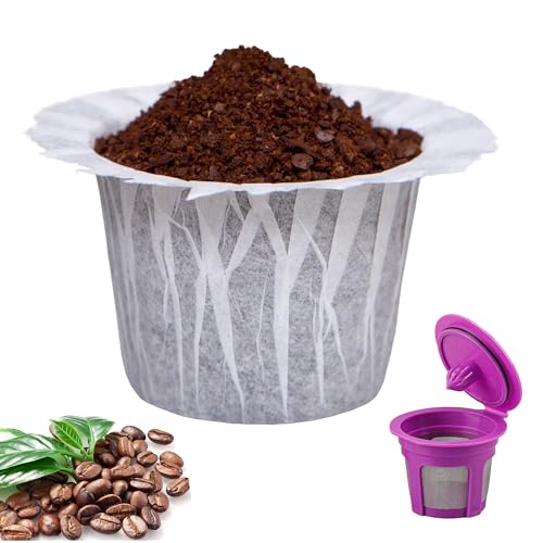 300 Count Paper Coffee Filters with 1 Reusable K Cup for Keurig Single Serve 1.0 and 2.0