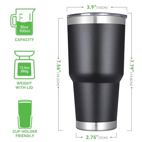 30oz Tumbler Bulk with Lid and Straw (8 Count)
