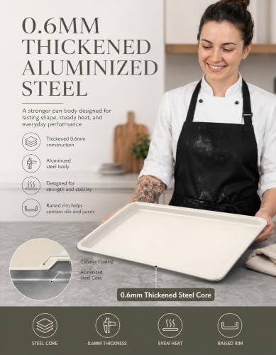 Ceramic Baking Sheet Half Size 17"x11" (2 Count)
