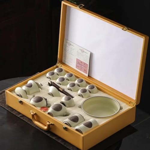 Tea Sets Teaware Set Gift Box Ruyao Ceramics Household Kung Fu Teaware Set Tea Pot Tea Cup Tea Plate Travel Tea Set Teapot