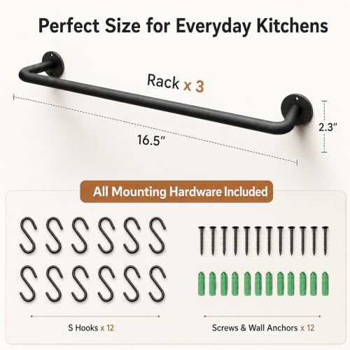 Coffee Mug Holder Wall Mounted (3 Count)
