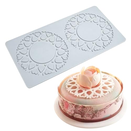 Hollow Tulip Flower Shape Sugar Craft Silicone Pad French Dessert Lace Mat Fondant Cake Mold Cupcake Decorating Silicone Mould