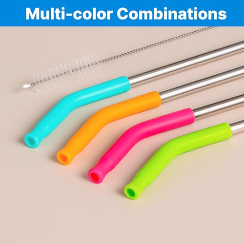 Metal Straws with Silicone Tip for 30 oz YETI Tumbler (4 Count)