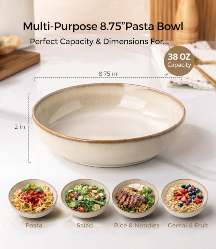 8.75'' Large Pasta Bowls (4 Count)