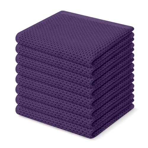 100% Cotton Waffle Weave Kitchen Dish Cloths 8 (8 Count)
