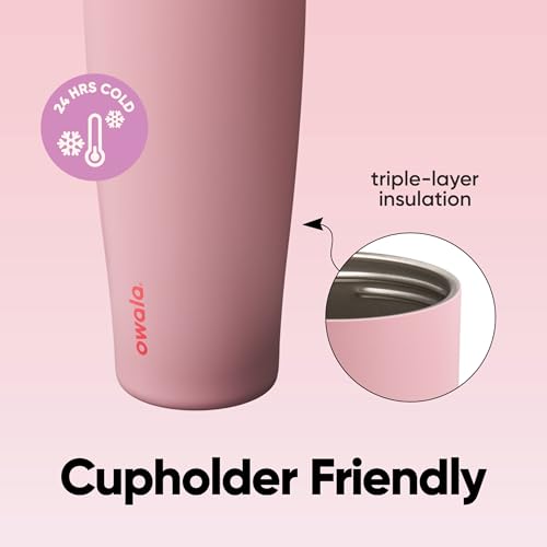 FreeSip Tumbler Stainless Steel Water Bottle 40 oz Angel Food Cake