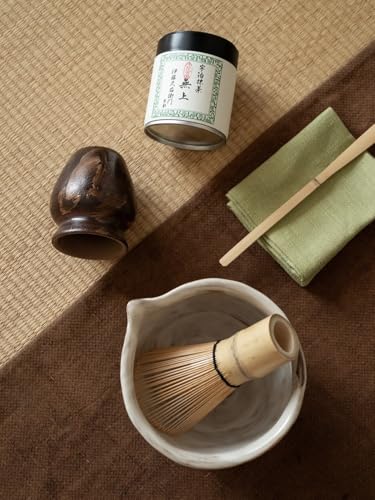 Matcha Set with Handmade Ceramic Bowl & Bamboo Whisk