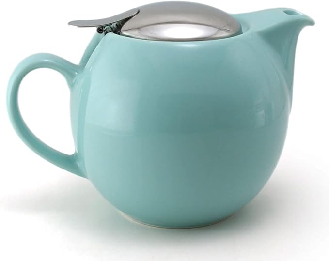 ZERO JAPAN Round Teapot 24 oz. (680 cc) with SLS Lid and Infuser Aqua Mist