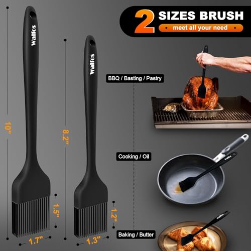 600°F Heat Resistant Silicone Basting Brushes BPA Free Pastry Brush (2 Count)