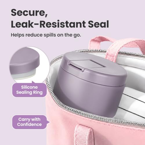 12oz Insulated Vacuum Food Jar with Buckle Lid Wide Mouth Soup Thermo for Hot Food Kids Leakproof Stainless Steel Lunch Container