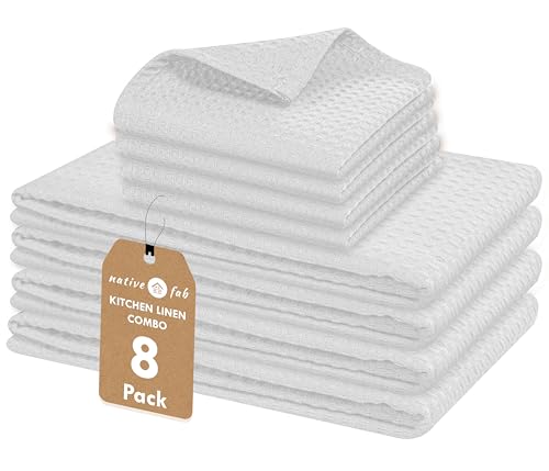Dish Towels & Dishcloths 8 Piece Set (8 Count)