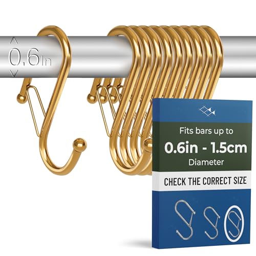 10 Pack Metal S Hooks for Hanging (10 Count)