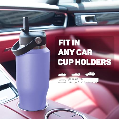 32oz Black Water Bottle Stainless Steel