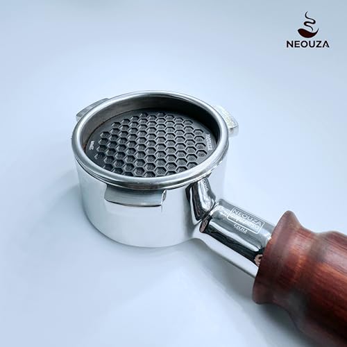 V4 Espresso Puck Screen 0.8mm Thickness Honeycomb Mesh Double Layer Black Protective Coating for Coffee Portafilter Basket