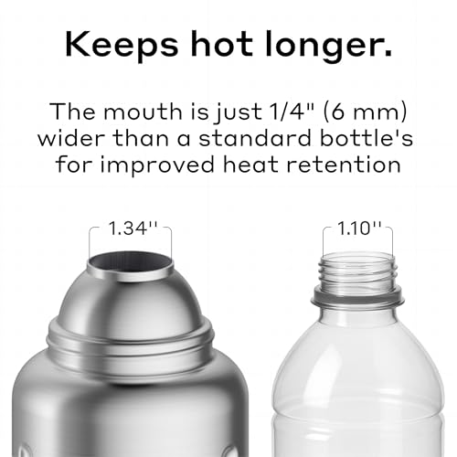 34 oz Vacuum Insulated Stainless Steel Water Bottle with Cup Lid