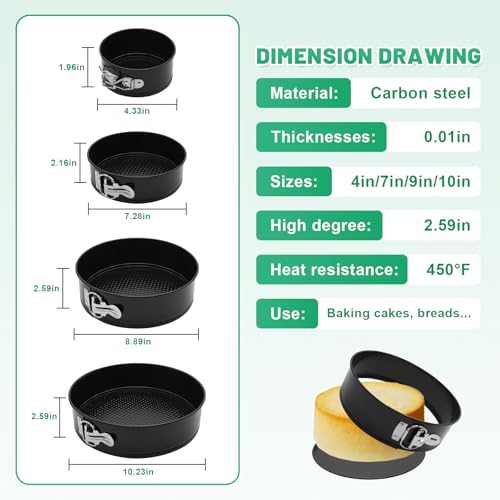 Springform Cake Pan Set (4 Count)