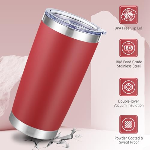 20 oz Tumblers Bulk Stainless Steel Tumbler with Lid (12 Count)