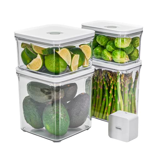 Premium Airtight Food Storage Containers & Vacuum Sealer Machine Starter Set