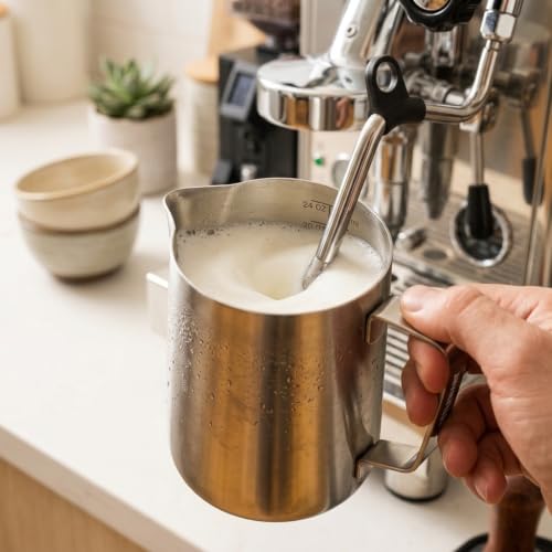 32 Oz Etched Milk Frothing Pitcher Latte Art Espresso Stainless