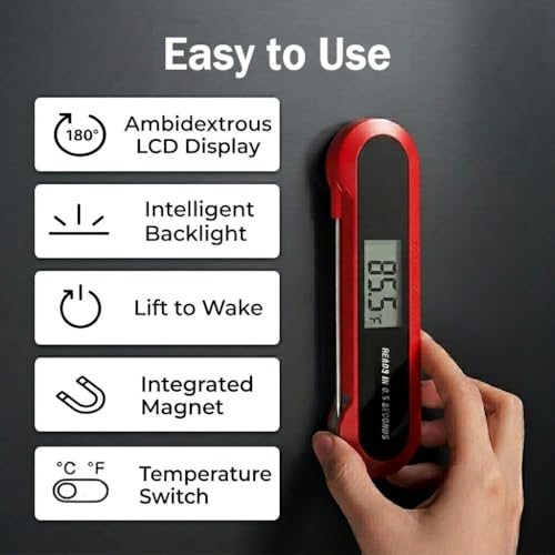 Professional 3X Faster 0.5sec Instant Read Meat Thermometer Digital