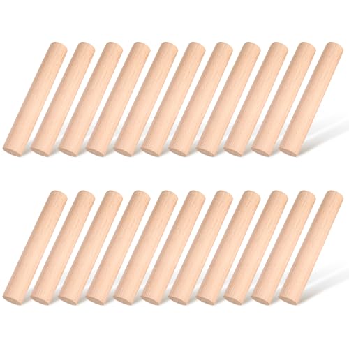 20 Pieces Small Rolling Pin Wood Mini Dumpling Dough Roller