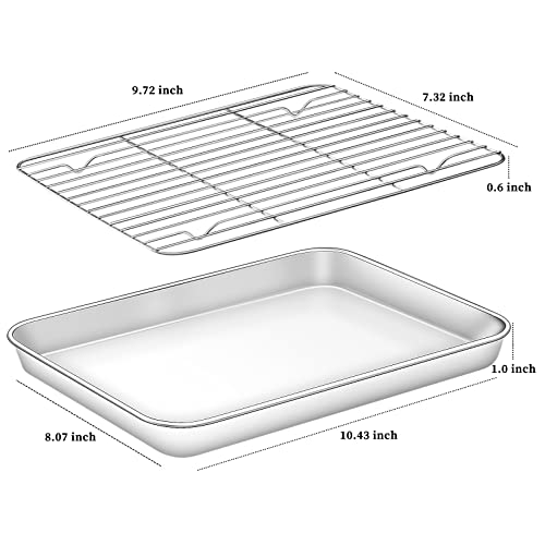 Baking Sheet with Rack Set [2 Sheets + 2 Racks]