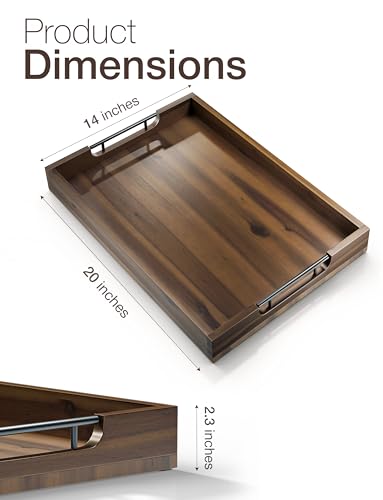 20"x14" Wooden Large Serving Tray