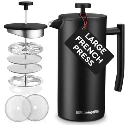 Large Insulated French Press Coffee Maker 50oz