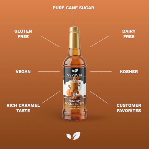 Coffee Syrup Pumpkin Cookie Butter Flavored Syrup for Drinks (25.4 Fl Oz)