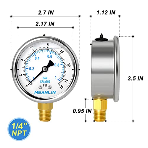0~15Psi Stainless Steel 1