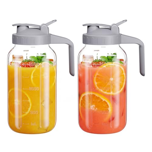 Glass Pitcher with lid (2 Count)