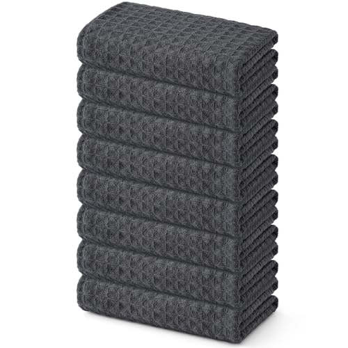 Microfiber Waffle Weave Kitchen Towels (8 Count)