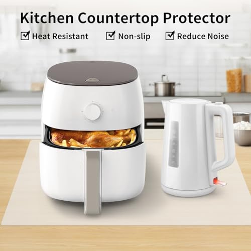 Silicone Mats for Kitchen Counter Thicker Extra Large Heat Resistant Mats Countertop Protector Liners for Bottom of Oven Air Fryer Coffee Maker