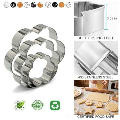 Metal Cookie Cutters Set of 12 (12 Count)