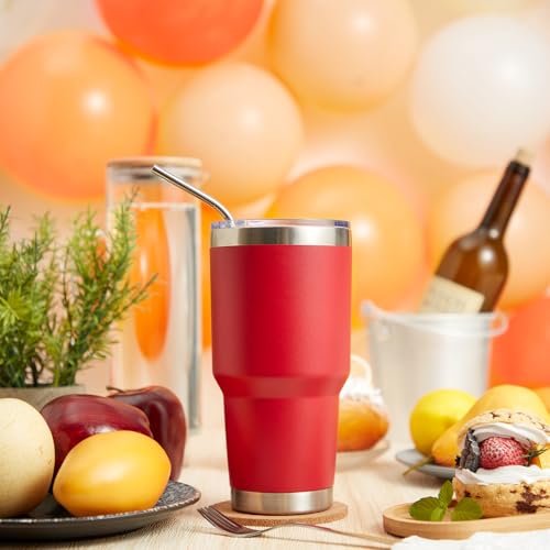30oz Insulated Tumbler With Lids and Straws (4 Count)
