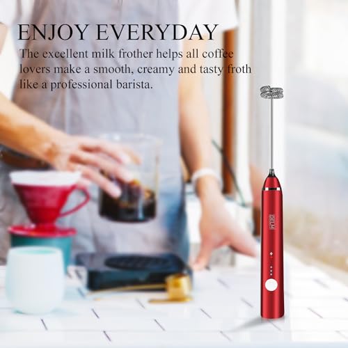 Milk Frother Electric USB Stainless Steel Accessory