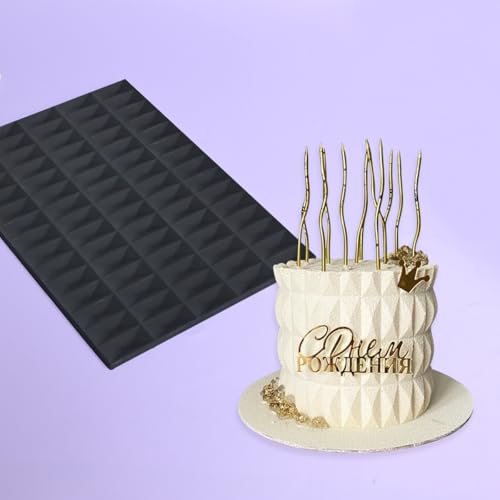 Silicone Lace Cake Mold Cube Pattern Fondant Impression Mat for Baking