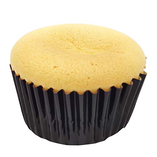 Standard Black Foil Cupcake Liners Muffin Baking Cups for Party and More (100 Count)