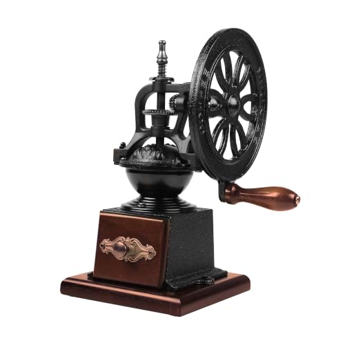 Antique Cast Iron Coffee Grinder Hand Crank Flywheel