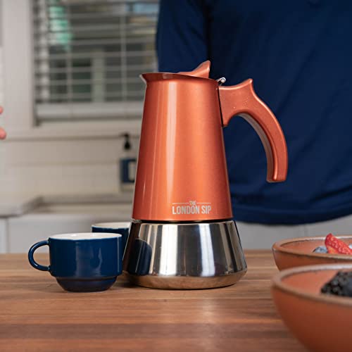 London Sip Stainless Steel Stovetop Espresso Maker Moka Pot Italian Coffee Percolator