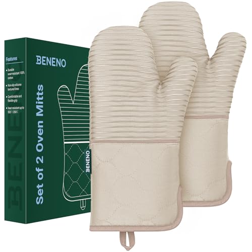 Heat Resistant 500°F Kitchen Oven Mitts 2 (2 Count)